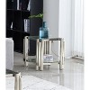 NicBex Modern Double-Layer Clear Tempered Glass Coffee Table with Stainless Steel Legs,Storage Center Table for Living Room - 2 of 4