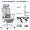 COZONY Ergonomic Office Chair with Adjustable Lumbar Support, Mesh Back & Footrest, Swivel Home Office Desk Chair for Gaming, Study, Work - 3 of 4