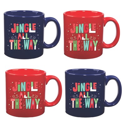Courtside Market Jingle all the way Big Mug 4 Piece Set