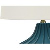 Monarch Specialties Lighting 24inchH Table Lamp Blue Ceramic Ivory / Cream Shade Transitional - 4 of 4