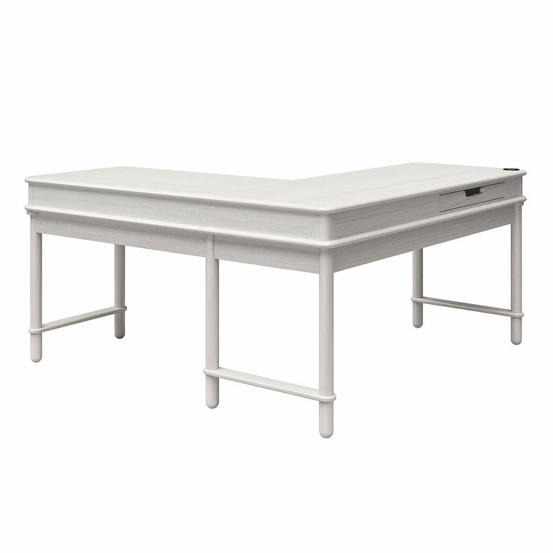 Selena Lift L-Shaped Desk Rustic White - CosmoLiving by Cosmopolitan, 5 of 14