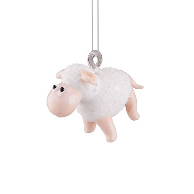 Gallerie II Art Glass Sheep Christmas Xmas Ornament