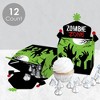 Big Dot of Happiness Zombie Zone - Treat Box Party Favors - Halloween or Birthday Zombie Crawl Party Goodie Gable Boxes - Set of 12 - 3 of 4