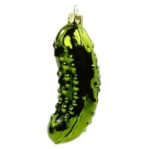 Kurt Adler Noble Gems Glass Ornament for Christmas Tree, Pickle - 1 of 4