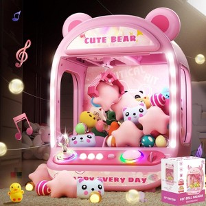 Acoinel Pink Bear Claw machine,Toy Gifts for Kids Birthday Christmas Prefect for Party and Event - 1 of 4