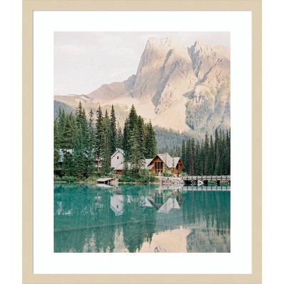 Lodge Reflection Scenic Landscape Framed Photography Print