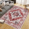 Area Rug, Washable Rug ¨C Machine Washable Vintage Non-Slip Carpet, Traditional Woven Stain Resistant Boho Rug for Living Room/Bedroom/Office - 3 of 4