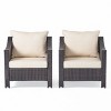 GDFStudio Vincent Outdoor Wicker Club Chairs with Cushions (Set of 2) - 2 of 4