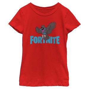 Girls Fortnite Raven Logo T Shirt - 1 of 4