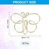 Unique Bargains Home Office Supplies Metal Cute Butterfly Shape Durable Paper Clip 30 Pcs - 2 of 4