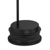 360 Lighting Cora Modern Arc Floor Lamp with Riser 76 1/2" Tall Black Metal White Linen Drum Shade for Living Room Reading Bedroom Office House Home - 3 of 4