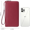 Clotth Womens RFID Blocking Wallet - Large Capacity PU Leather Zip Around Clutch with Detachable Wristlet, Easy to Use for Daily & Travel - 3 of 4