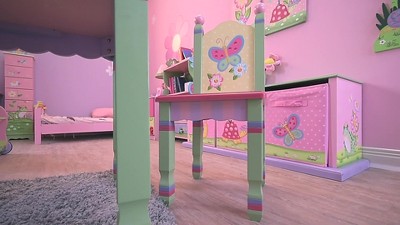 Bright Garden 36" Pink Adjustable Cube Wooden Kids' Bookshelf