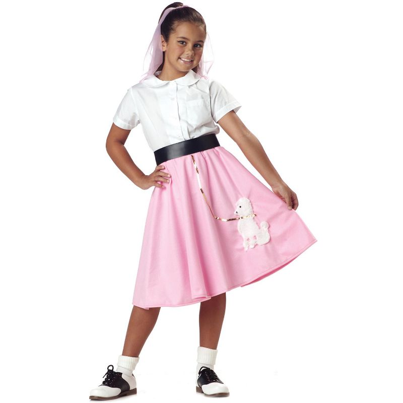 California Costumes Poodle Skirt Girls' Costume, 1 of 2