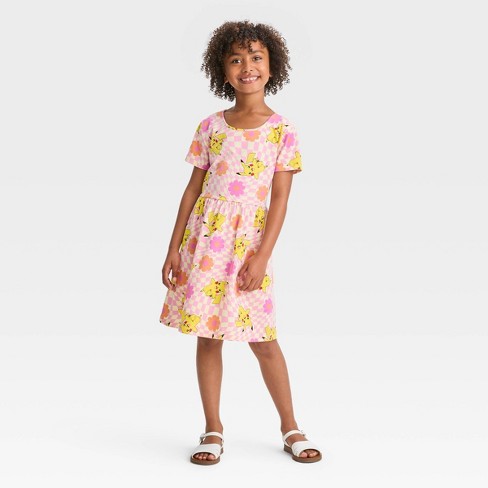 Girls' Pokemon Pikachu Dress - Yellow XXL Plus