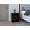 Gulches 24" Two-Drawer Nightstand with Open Shelf, Modern Bedside Table for Bedroom Living Room Office, Scratch-Resistant Surface - 3 of 4