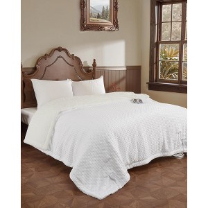 GustoWave Waffle Electric Heated Blanket Throw, Fast Heating with Controller, Machine Washable, 5 Sizes Available - 1 of 4