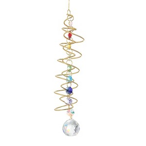 Unique Bargains Suncatchers Garden Decor Windows Hanging Crystal Handmade Natural Beauty Stained Glass - 1 of 4