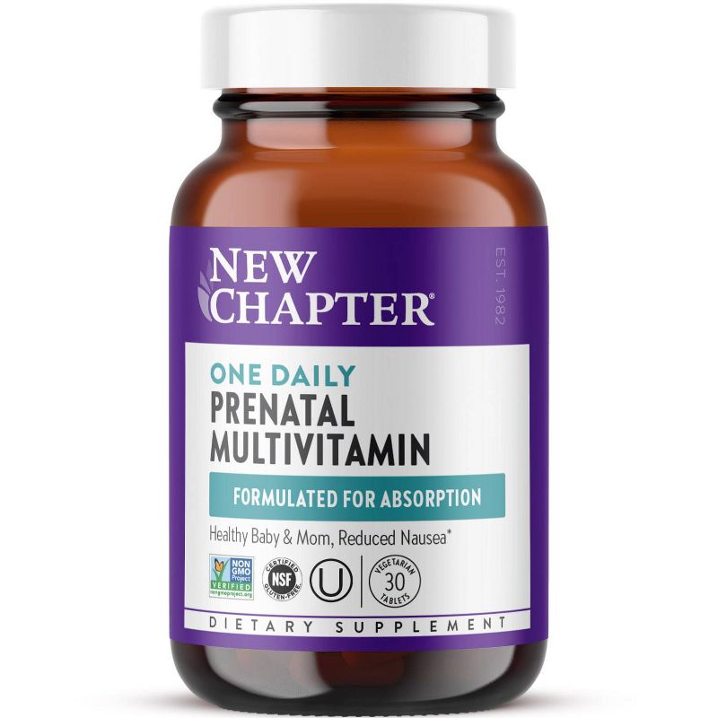 New Chapter Prenatal with Methylfolate + Choline One Daily Multivitamin Tablets - 30ct, 1 of 12