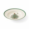 Spode Christmas Tree 9" Soup Plate (Set of 4) - Stoneware Soup Bowls with Festive Tree Design & Green Rim - Microwave & Dishwasher Safe - 3 of 4