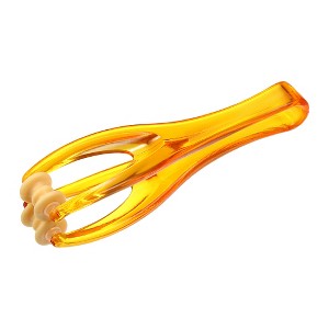 Unique Bargains Dual Trigger Point Finger Muscle Pain Ease ABS Handheld Finger Massager Orange 1 Pcs - 1 of 4