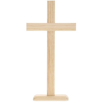 Juvale 2 Pack Unfinished Easter Wood Home Decor Standing Table Cross For Wooden Craft