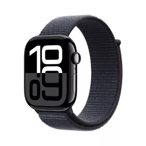 Refurbished Apple Watch Series 10 GPS 46mm Jet Black Aluminum Case with Ink Sport Loop - Target Certified Refurbished - 1 of 4