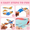 Joyfy 28 Packs Valentines Day Foam Airplanes With Cards  for School Class Exchange Toys Gifts Kid's Gift - 4 of 4