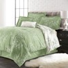FIONECA Foliage Patterned Reversible Comforter Set Coordinating Shams Machine Washable Natural Elegance Bedding For Bedrooms - 2 of 4