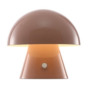 7" Porcini Contemporary Bohemian Rechargeable/Cordless Iron Integrated LED Mushroom Table Lamp - JONATHAN YFeb - 1 of 4