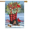 Briarwood Lane Winter Boots House Flag Checkered Cardianls Greene - 2 of 4