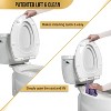 Attop Slow Close Toilet Seat White Elongated, Stain-Resistant and Easy to Keep Clean - 3 of 4