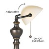 Regency Hill Haddington 16" High Small Farmhouse Rustic Traditional Piano Lamps Set of 2 Brown Bronze Finish Metal Glass Home Office Living Room - 4 of 4