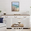 Americanflat Canvas Wall Art Featuring Sand, Ocean, Sky and Tall Grasses with Hand-Painted Accents - Coastal Beach Wall Art - 4 of 4