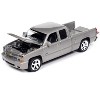 2006 Chevrolet Silverado SS Pickup Truck Silver Birch Metallic "Muscle Trucks" Series 1/64 Diecast Model Car by Auto World - 3 of 3