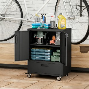 ORRD 40" Mobile Tool Cart with Locking Casters, Heavy-Duty Steel Storage Cabinet & Drawer for Garage Workshop, 30 Min Assembly - 1 of 4