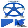 55 Gallon Drum Dolly 1000 lbs - Barrel Cart With Swivel Casters & Cross Braces, Non Tipping Drum Transport for Warehouse/Factories - 2 of 4