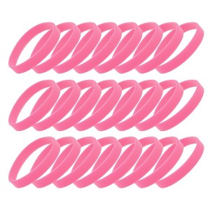 Unique Bargains Eye-catching Solid Silicone Bracelets 24 Pcs - 1 of 4