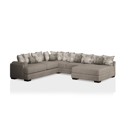 Mountain Edge T-Cushion Sectional Light Gray - HOMES: Inside + Out