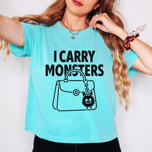 Simply Sage Market I Carry Monsters Purse Boxy Crop Top - 1 of 4
