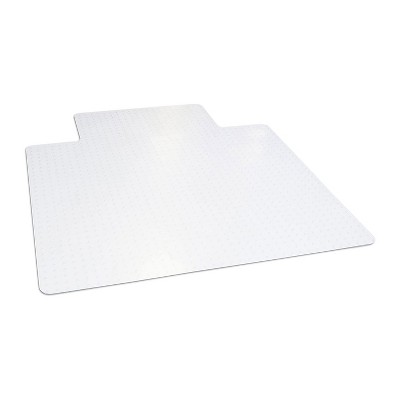 4'x4' Rectangle With Lip PVC (Polyvinyl Chloride) Office Chair Mat White - Dimex LLC