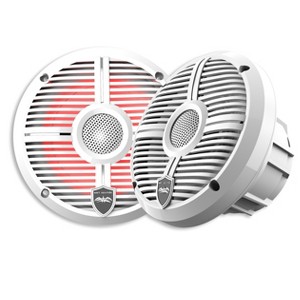 Wet Sounds REVO 6-XWW White Closed XW Grille 6.5 Inch Marine LED Coaxial Speakers (pair) - 1 of 4