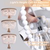 LLHZSY 3-Light 12'' Bohemia Beaded Flush Mount Ceiling Light Fixtures - White Beads - 4 of 4
