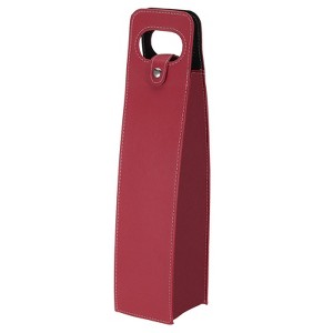 Unique Bargains Foldable Reusable Leather Wine Gift Bag for Picnic Party - 1 of 3
