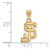 Black Bow Jewelry 14k Yellow Gold Plated Sterling Silver San Jose State Spartans NCAA Small Pendant - 2 of 3