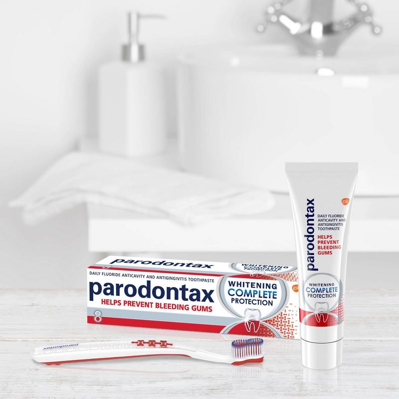 Parodontax Whitening Complete Protection Bleeding Gum Prevention Toothpaste - 3.4oz/1ct, 3 of 12