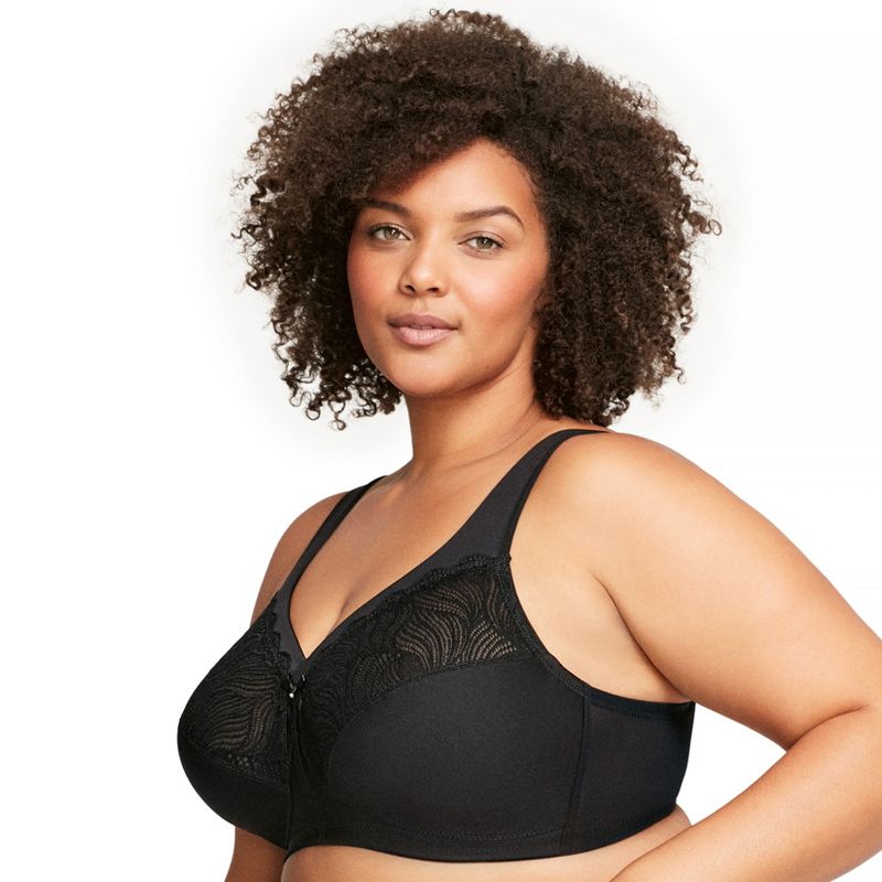 Glamorise Womens MagicLift Natural Shape Support Wirefree Bra 1010 Black, 3 of 5