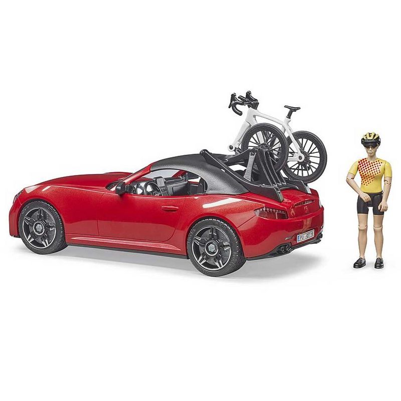 Bruder Roadster with Road Bike and Figure, 5 of 6