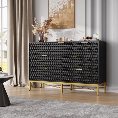 Whizmax Modern 7 Drawer Dresser for Bedroom, Chest of Drawers for Closet with Deep Drawers, Long Wooden Dresser for Living Room, Kids Room
