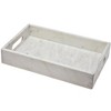 HomeRoots 16" White Rectangular Marble Serving Tray With Handles - 4 of 4